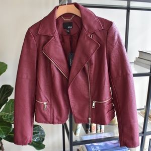 A.n.a Faux Leather Jacket, Red, Size S